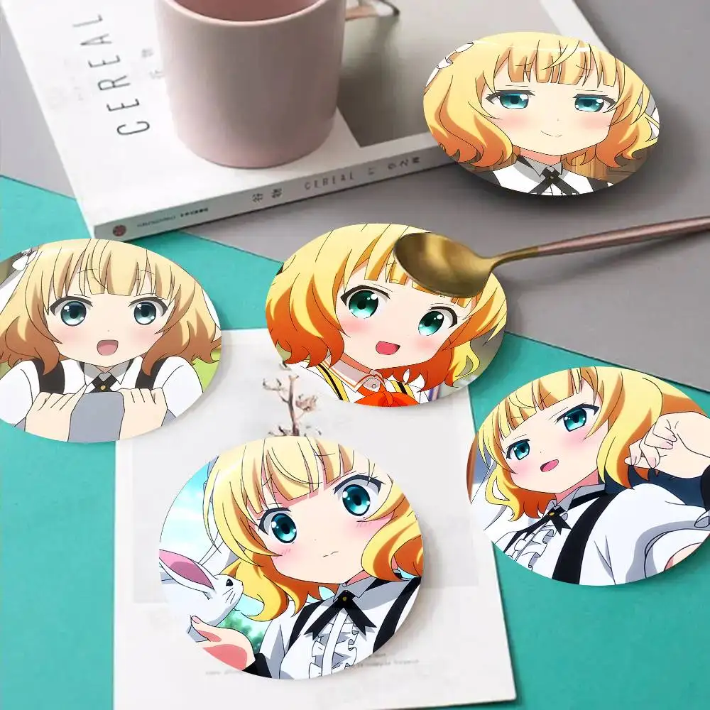 1pc Syaro Kirima Anime Characters Wooden Coaster Colour Printing Cup Mat Home Desk Decoration Gifts