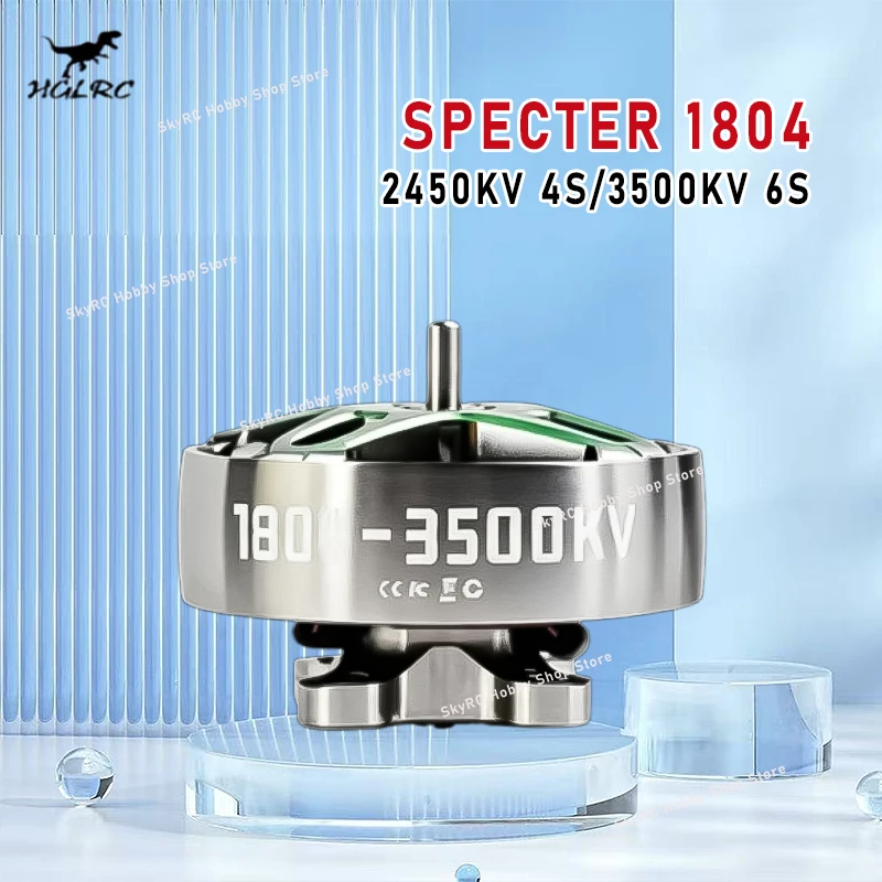 HGLRC SPECTER 1804 Motor,2450KV 4S/3500KV 6S,Fit 3/3.5inch,FPV Freestyle DIY Accessories