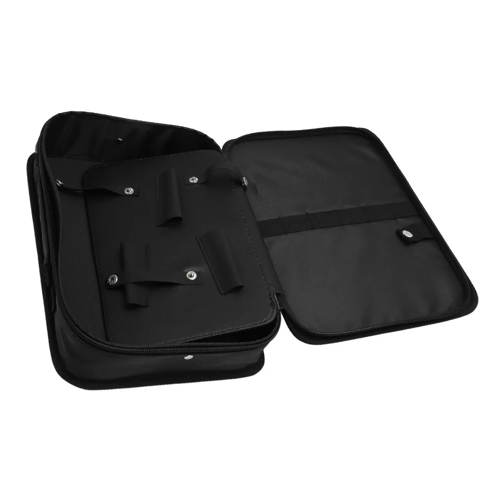 PU Barber Tool Bag Organized Compartments Durable Hair Cutting Grooming Kit Striped Pattern Professional