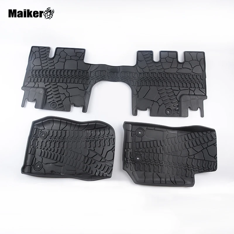 4 doors floor mat car For JeeWrangler 2007+ accessories car foot mat from Maiker