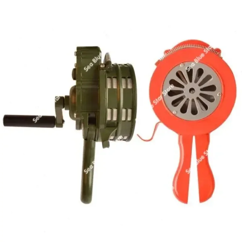 

Hand-cranked alarm, portable, alarm
