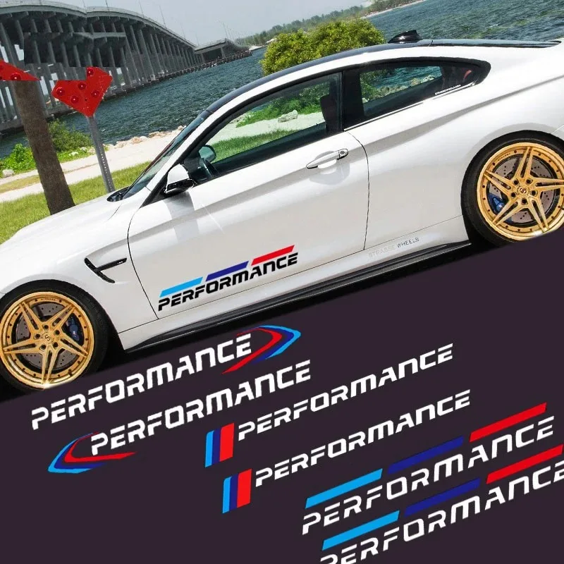 

2Pcs Mperformance Car Body Sticker For BMW E30 E36 E39 E46 E60 E61 E64 E70 E71 E85 E87 E90 E83 F10 F20 F30 E80 M3 M5