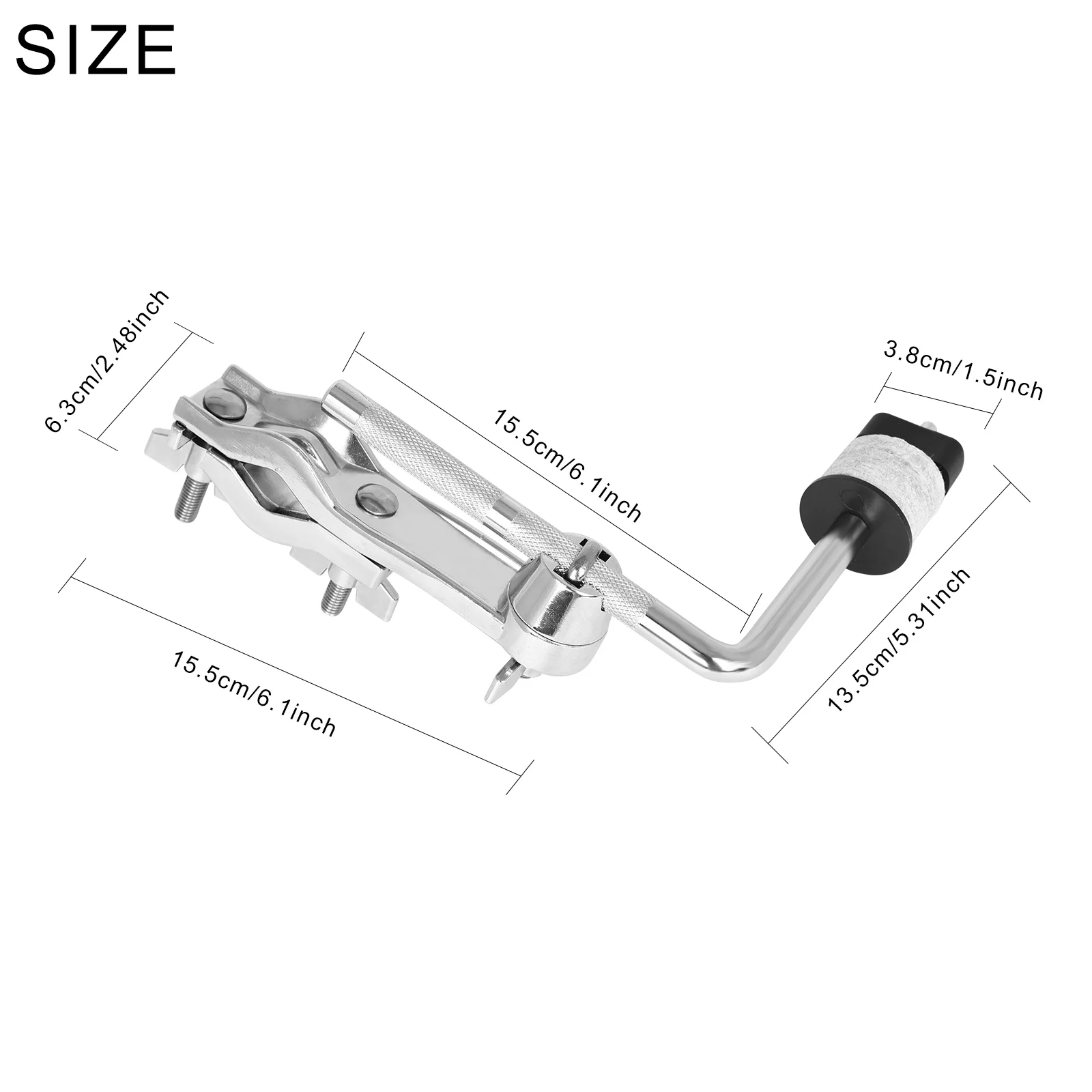 Cymbal Extension Bracket Adjustable Metal Boom Arm Clamp Holder Drum Hardware Accessories for Assembly Stage Performance