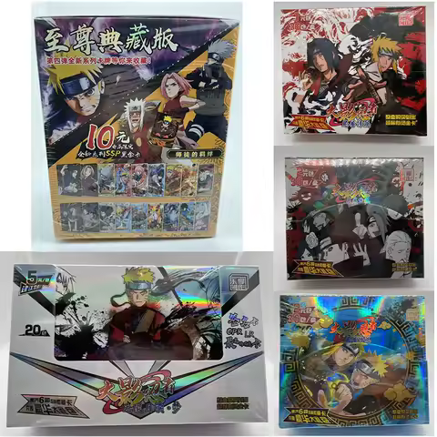 Anime NARUTO kawaii box flash card Uzumaki Naruto Uchiha Itachi Haruno Sakura Toys for boys Collection cards Birthday gifts