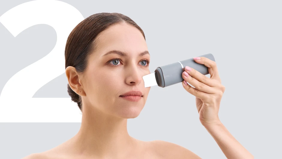 Blackhead Remover Spatula Tightening Toning Lifting Face Beauty Ion Sonic Facial Scrubber Set