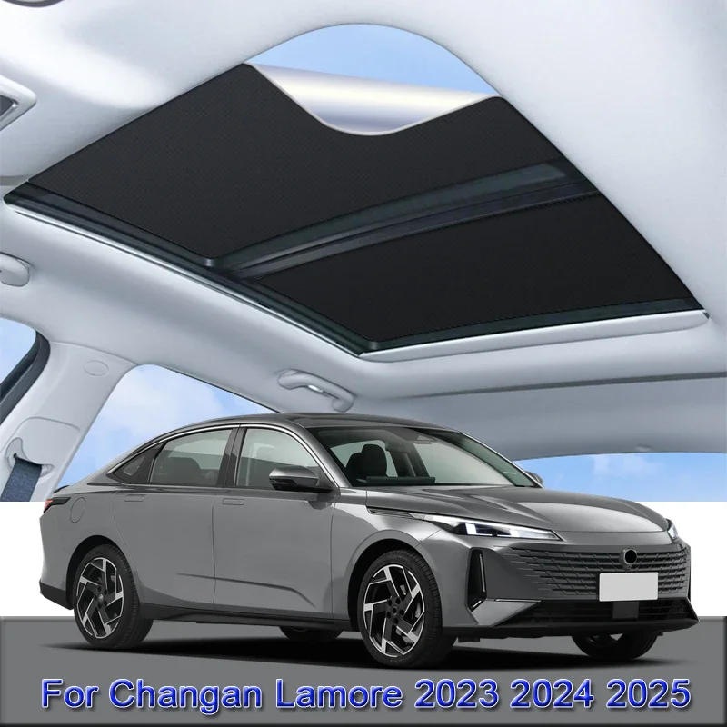 

For Changan Lamore 2023 2024 2025 Car Electrostatic Adsorption Sunroof Sunshade Heat Insulation Skylight Sticker Auto Accessory