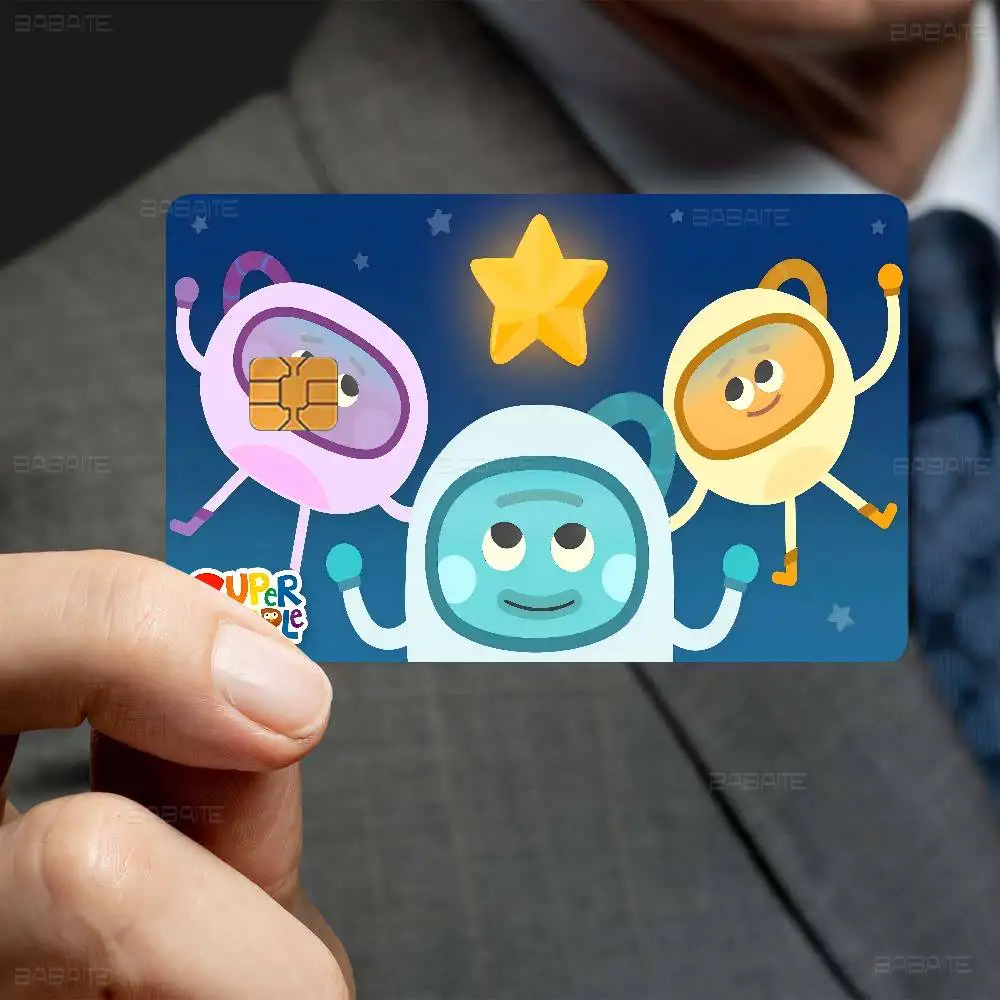S-Super S-Simple Songs Credit Card Skin Stickers for VISA Bank Card Transportation Card Waterproof Sticker Anti-scratch Gift