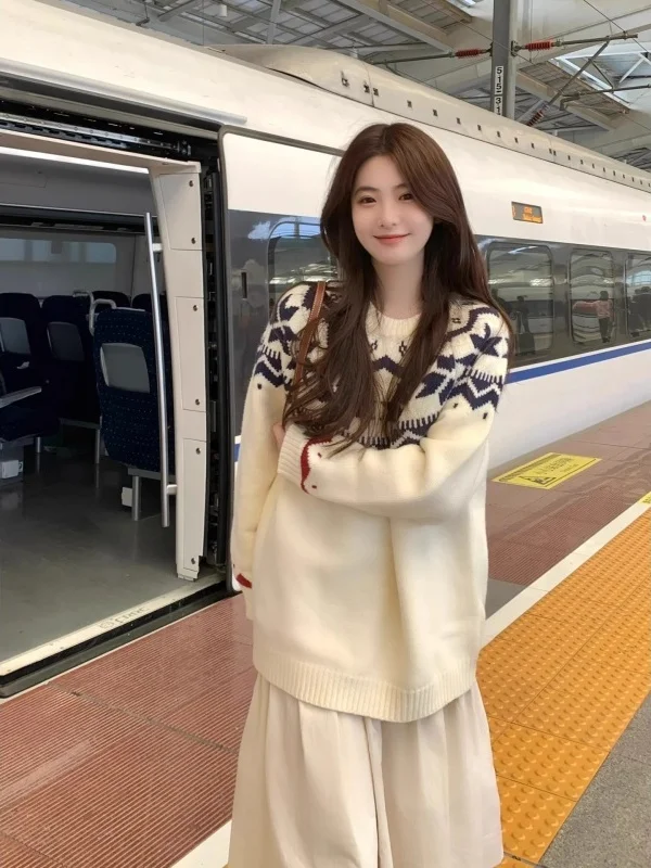 

Loose Cisas Aosphere Women's Knitted Sweater Spring 2026 New Sle Comfortable Cozy Overhead Small ence Top