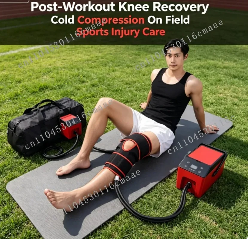 Full-Leg Knee Cryo Cuff Therapy Machine with Circulating Hot Cold Compression for Sports Injury Pain Relief And Recovery