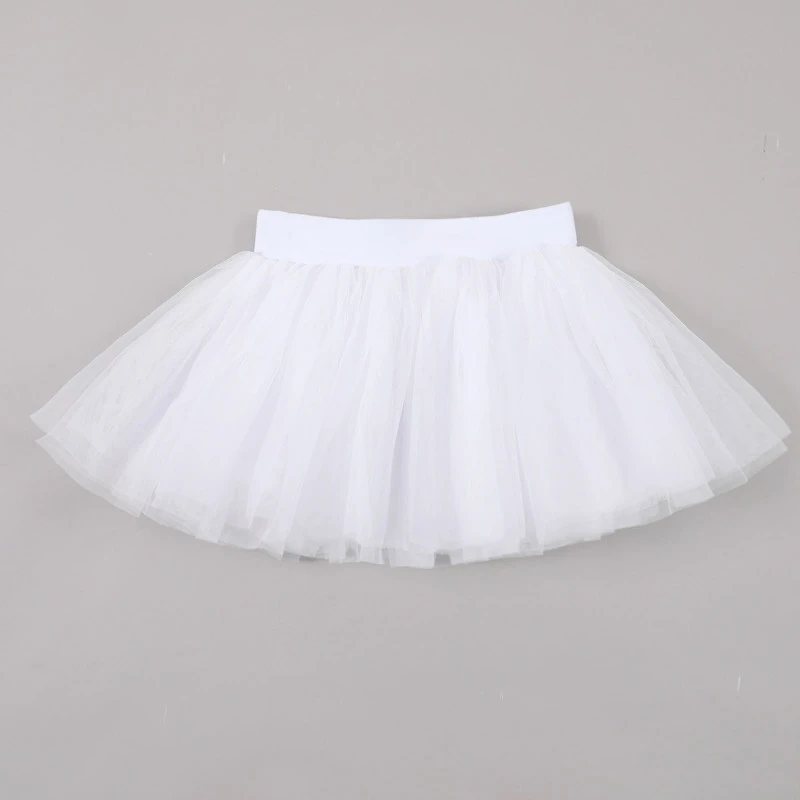 Kid\'s Dance Ballet Saia, Cinto Elástico, Chiffon, Cor Sólida, Véu, Dancewear, Performance de Palco, Quatro Camadas