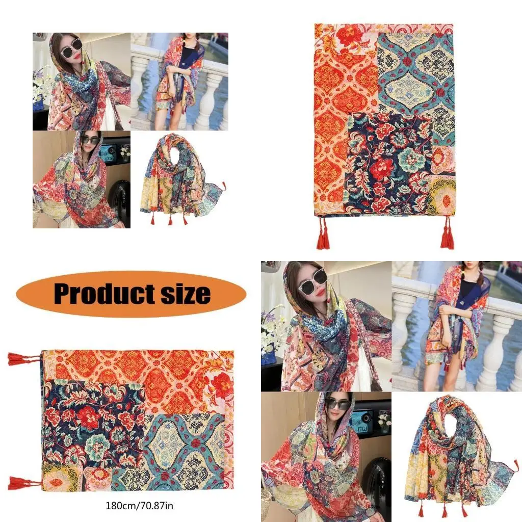 

652f Большой шарф шаль, подходящий для различных активных активностей и ежедневного износа