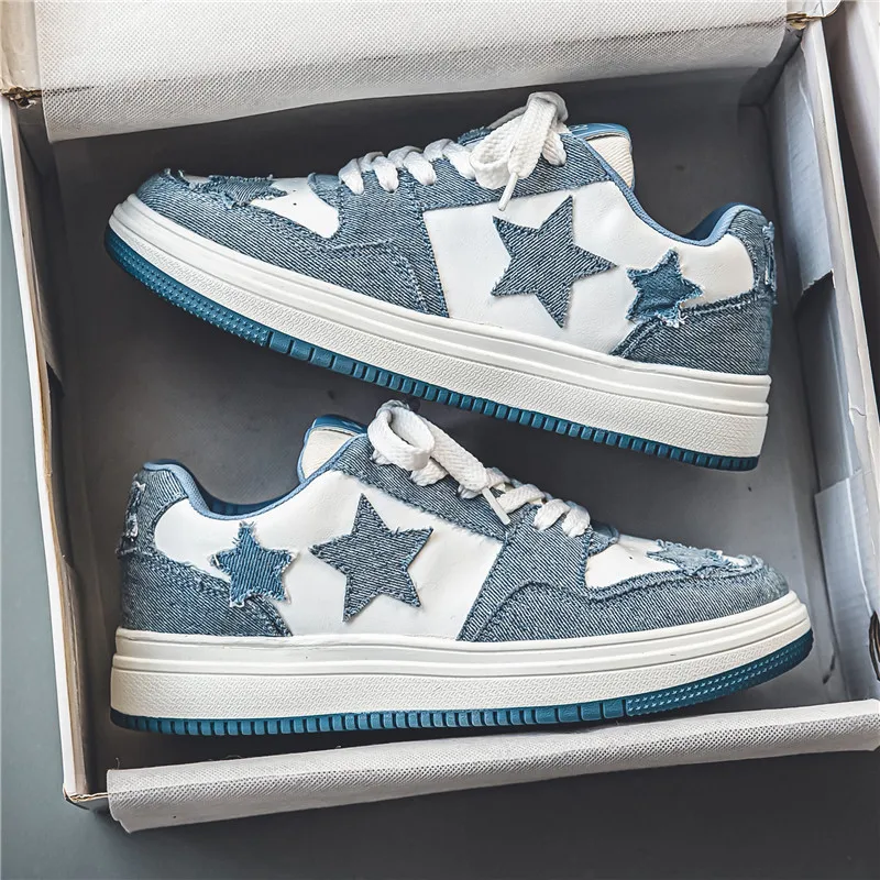 

Student Men's Trendy Board Shoes Designer Creativity Star Comfortable Casual Sneakers Fashion Versatile Youth Flats Sports Shoes
