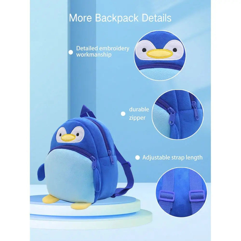 Cute Cartoon Animal Plush Backpack Suitable For Boys And Girls