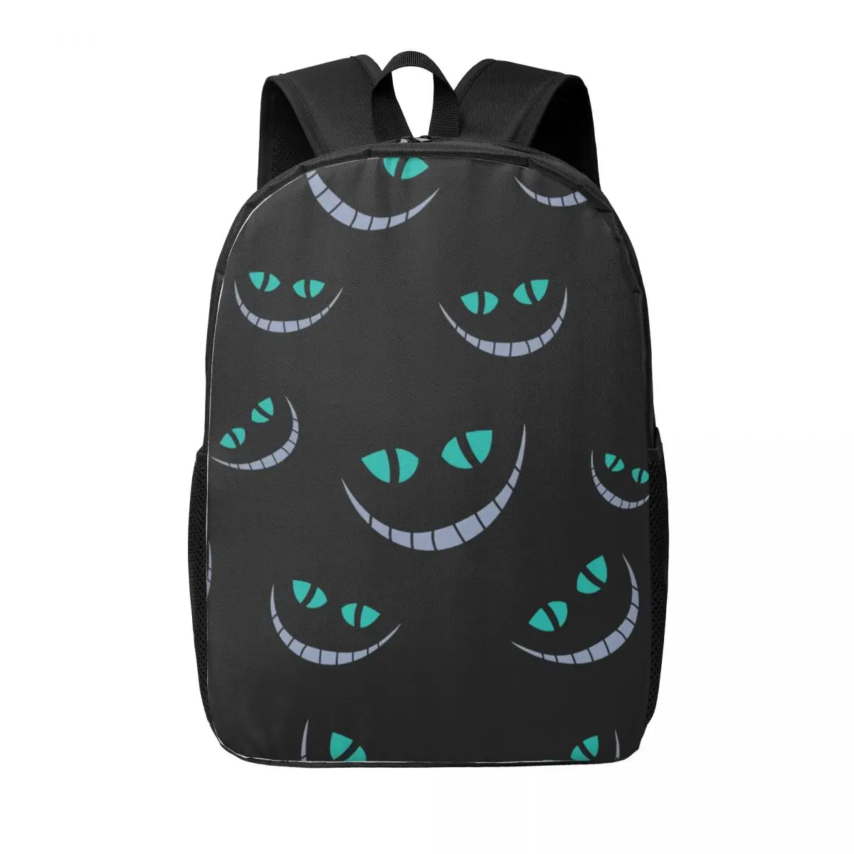 Custom Cheshire Cat Face Cartoon Backpack for Men Women Water Resistant School College Bag Printing Bookbag