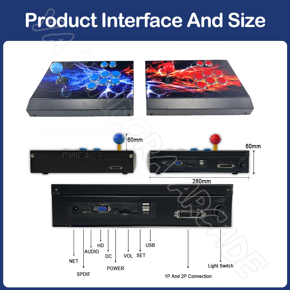 3D WI-FI Pandora Saga EX Box Arcade machine 18S Pro 8000 10888 Multiplayer joystick support arcade Home TV Game Console