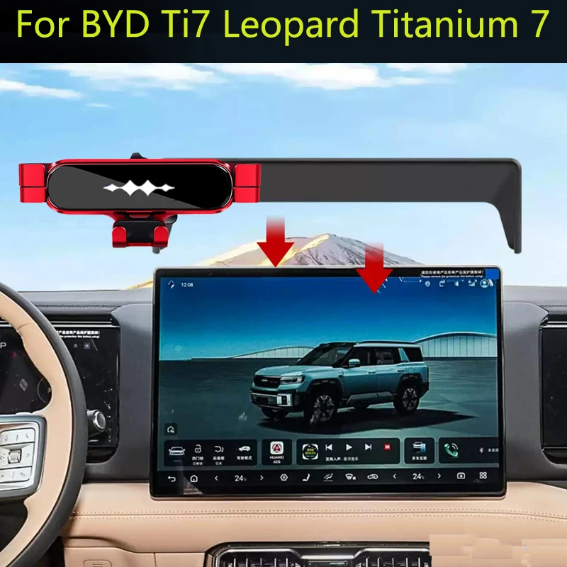 For BYD Leopard Titanium 7 Ti7 2025 2026 Car Styling Mobile Phone Holder Air Vent Mount Gravity Bracket Stand Accessories