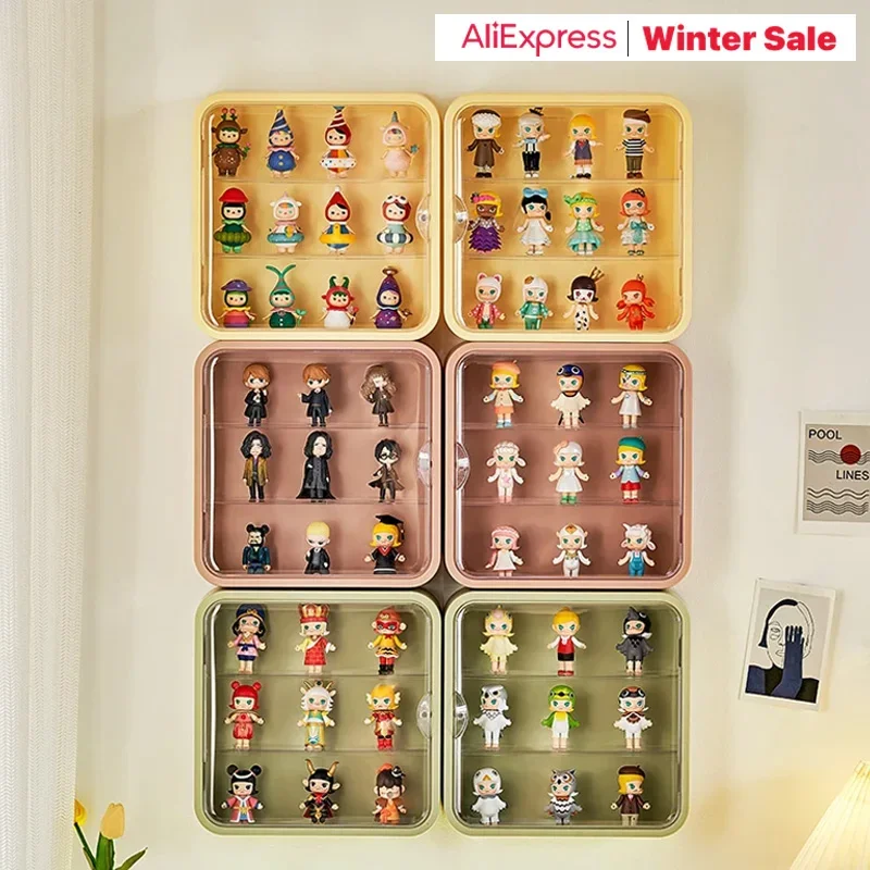 

Wall Mounted Storage Box For Figures Showcase Clear Acrylic Blind Box Display Case Figures Stand Dust Display Proof Doll Toy