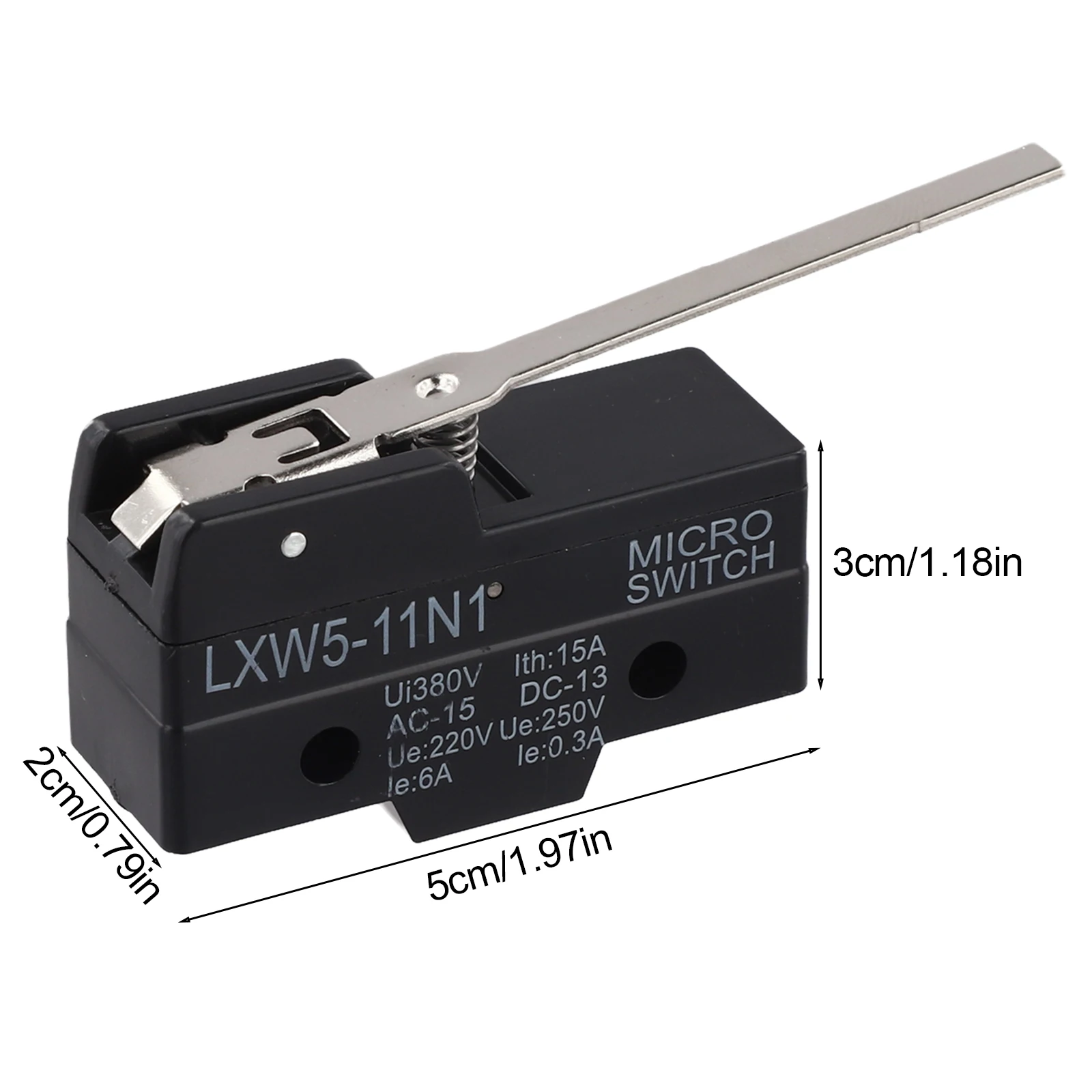 Incubadora de límite de interruptor, límite de palanca de LXW5-11N1, Motor largo, interruptor a presión SPDT, incubadora de equipos eléctricos de brazo 3A