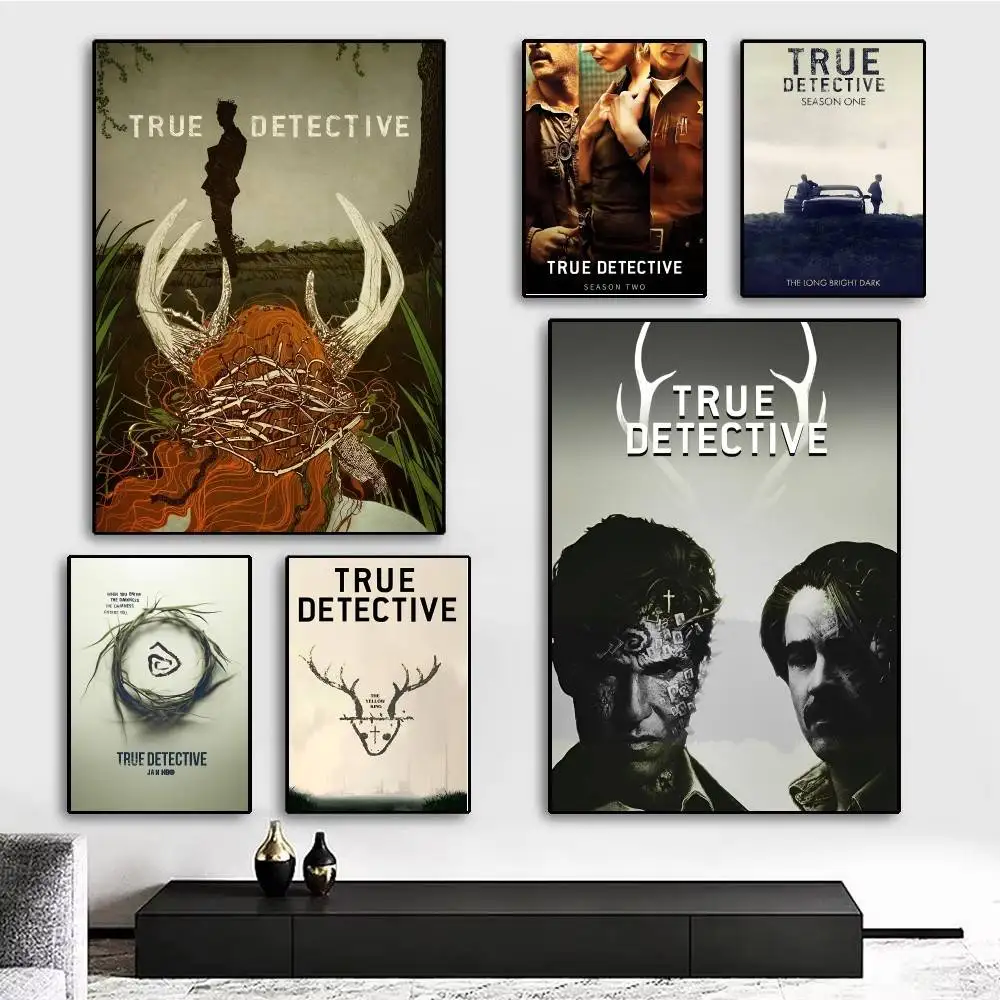 1pc True Detective Tv Poster Sticker Print Waterproof Wall Art For Living Room Bedroom Home Decor