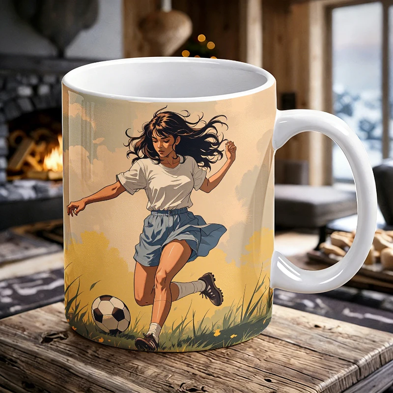 

Chasing Dreams A Dynamic Soccer-Themed Button Pattern Mug with a bottle opener function of 2026 Major Football Event