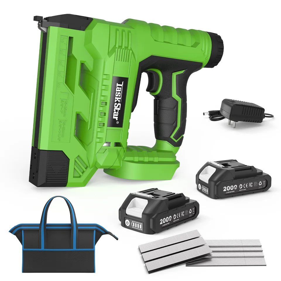 TaskStar Cordless Electric Nailing Gun with Batteries