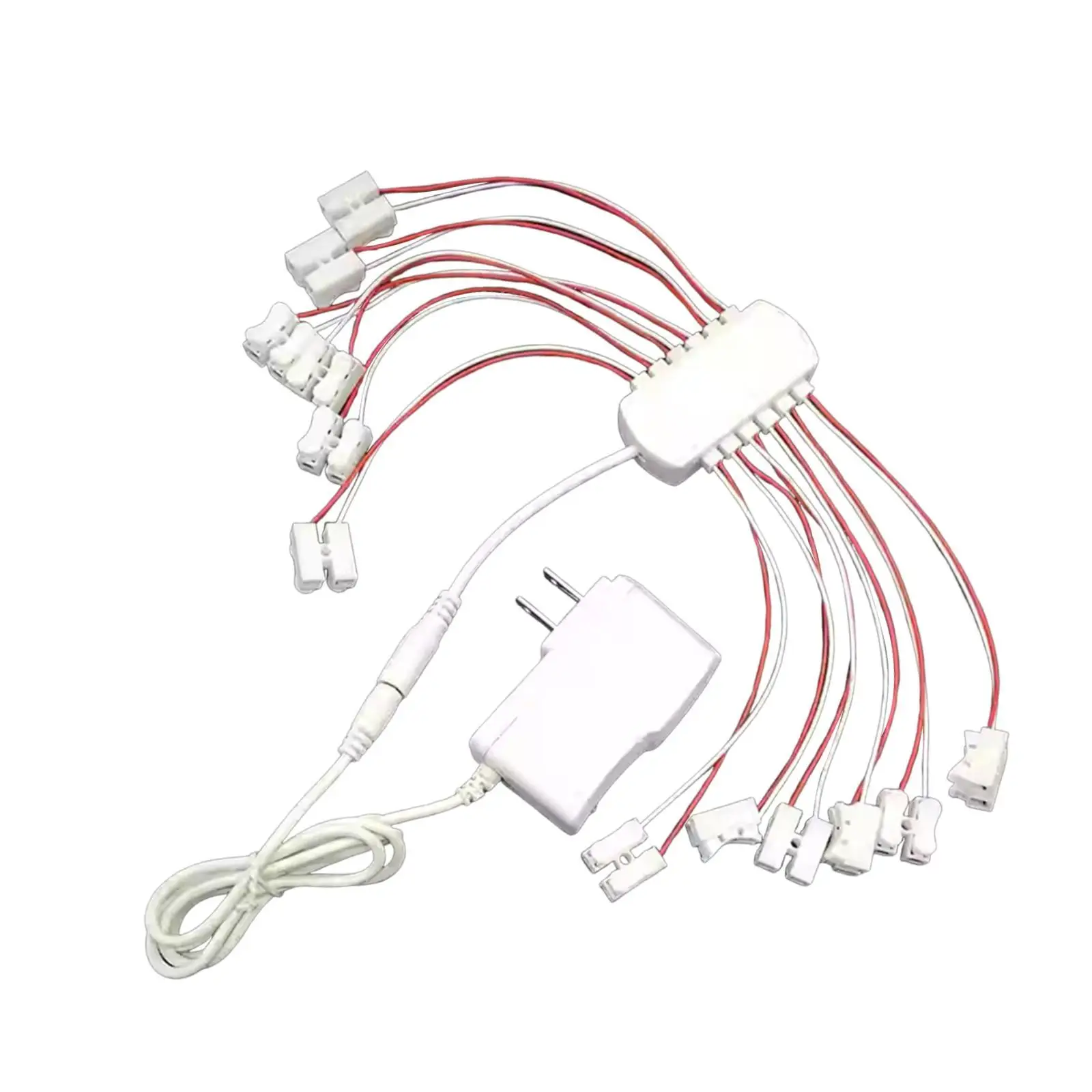 3V 2A Power Supply with 12 Ports US Plug for Hobby Train Miniature Garden Street Light Decorations