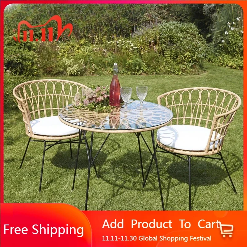 

Metal Balcony Garden Furniture Sets Waterproof Nordic Moving Italian Garden Furniture Sets Designer Retro Mueble Decorations