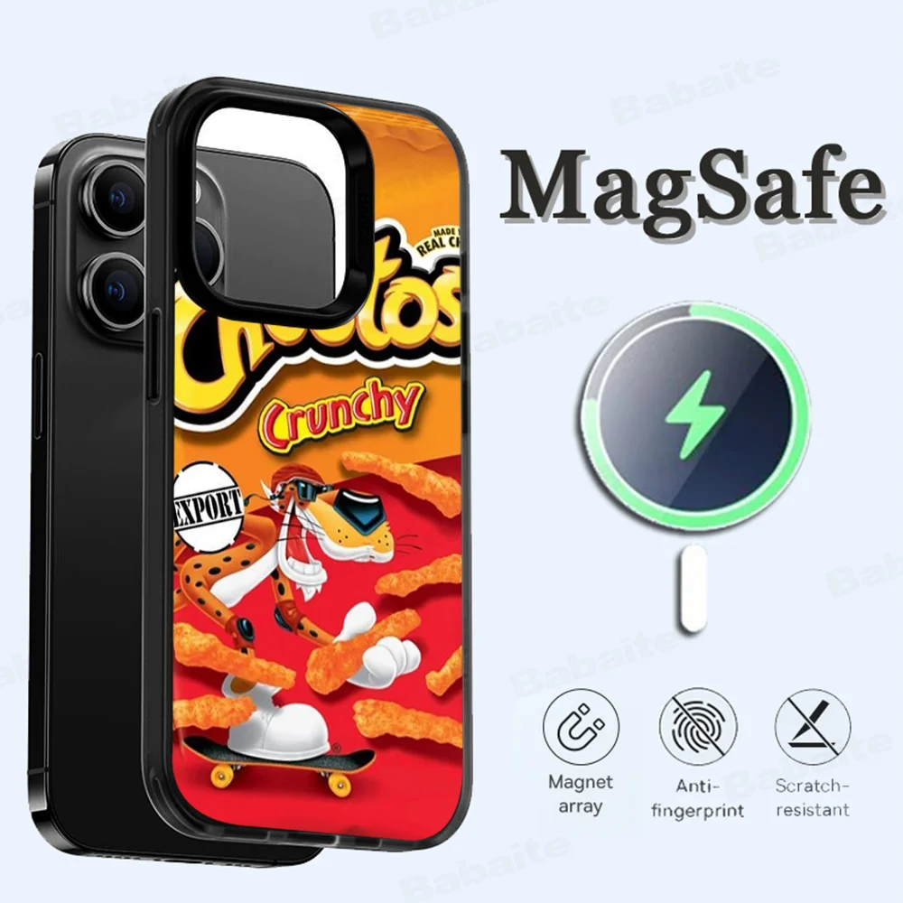 Snacks Chocolate Biscuit  Phone Case Magnetic Case For iPhone 16 14 13 12 11 15 Pro Max Plus For Magsafe Wireless Charge Cover