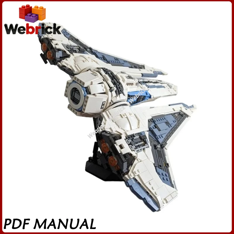 

MOC Spaceship Space Combat Ship, Intergalactic Battle Cruiser Building Blocks for Adult Collectors and Showcase