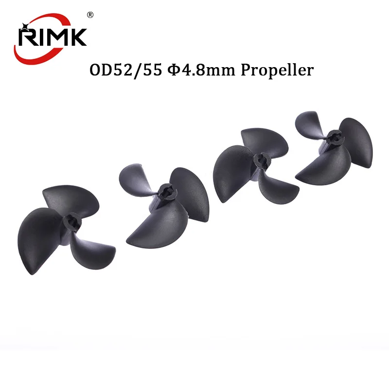 

1pc RC Boat Propeller D52/55mm 3 Blades Nylon Propeller For 4.8mm Shaft Rc Boat 3 Blade Plastic Paddles