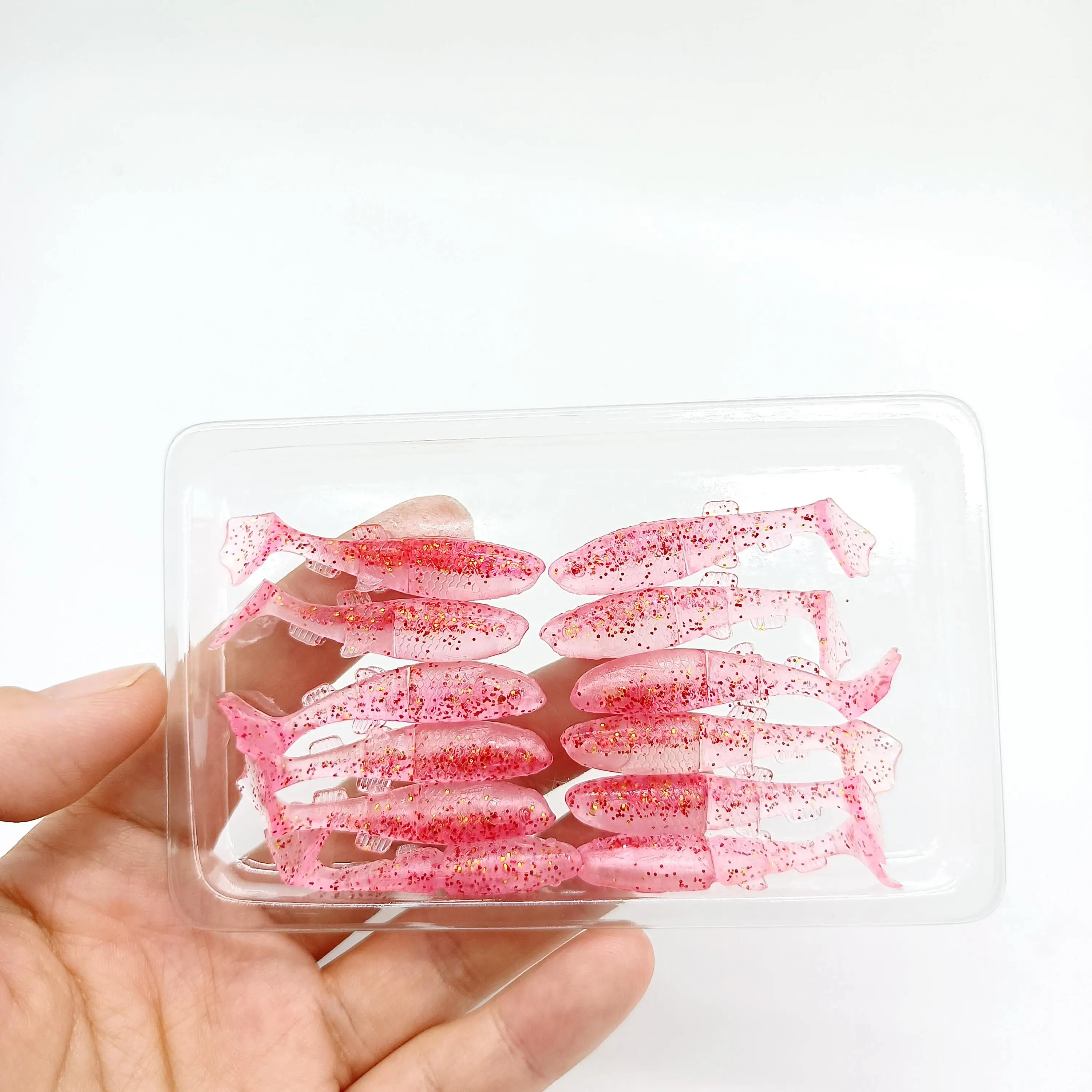 DUODUOYU 12PCS Mini T-Schwanz Weiche Angeln Locken 1g/40mm PVC Kleine Fisch Silikon Swimbait wobbler Für Hecht Bass Shad Angelgerät – Detail 2