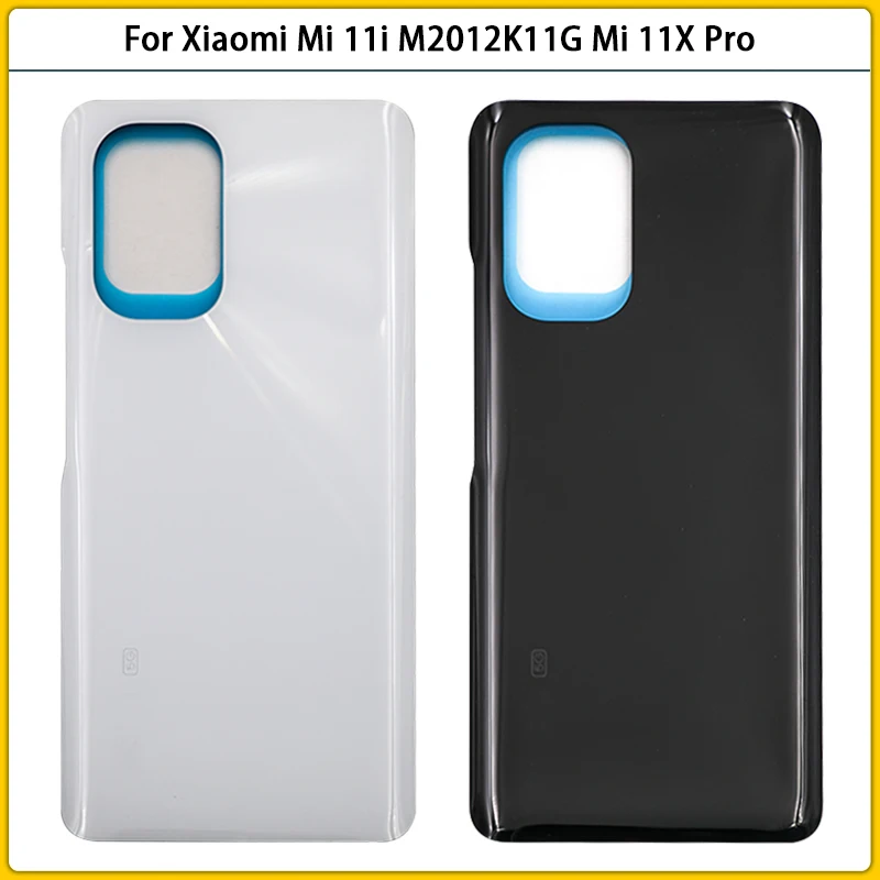 For Xiaomi Mi 11i Mi 11 i M2012K11G Mi 11X Pro Battery Back Cover 3D Glass Panel Rear Door Battery Housing Case Adhesive Replace