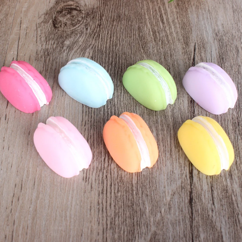 

8 Pcs Cute Magnets Refrigerator Sticker Resin Magnetic Macaron Fridge Office Washing Machine Cake
