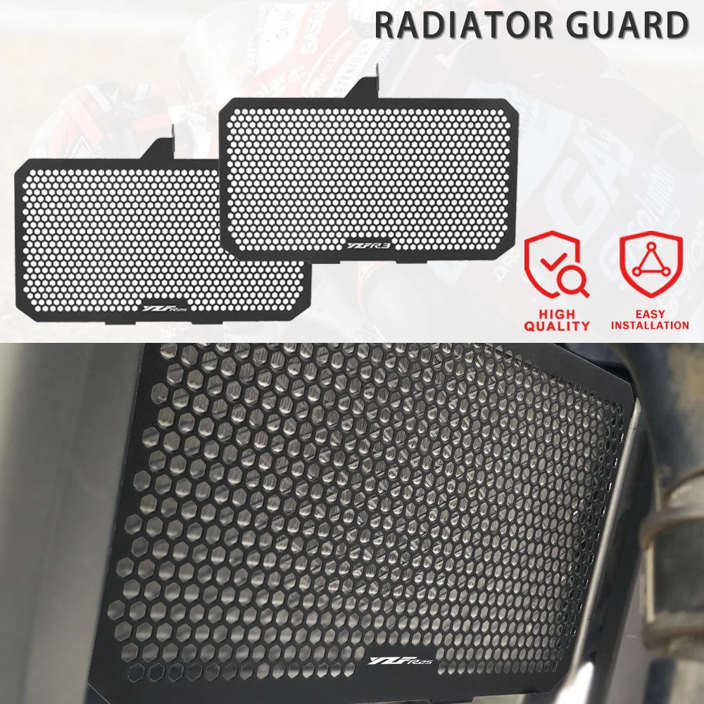 

2025 Motorcycle Radiator Tank Grill Guard Protector Protection FOR YAMAHA YZF-R3 R25 R3 YZFR3 YZFR25 2014 2015 2016 2017-2024