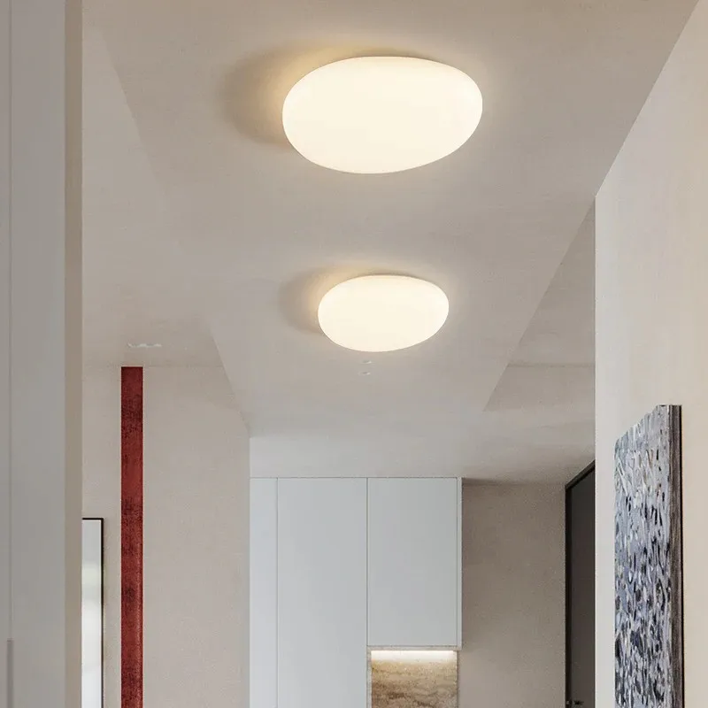 

white Cobblestone ceiling light dimmable led kids ceiling lamp for Bedroon Living Room Study Lustres Indoor Decoration Lamp