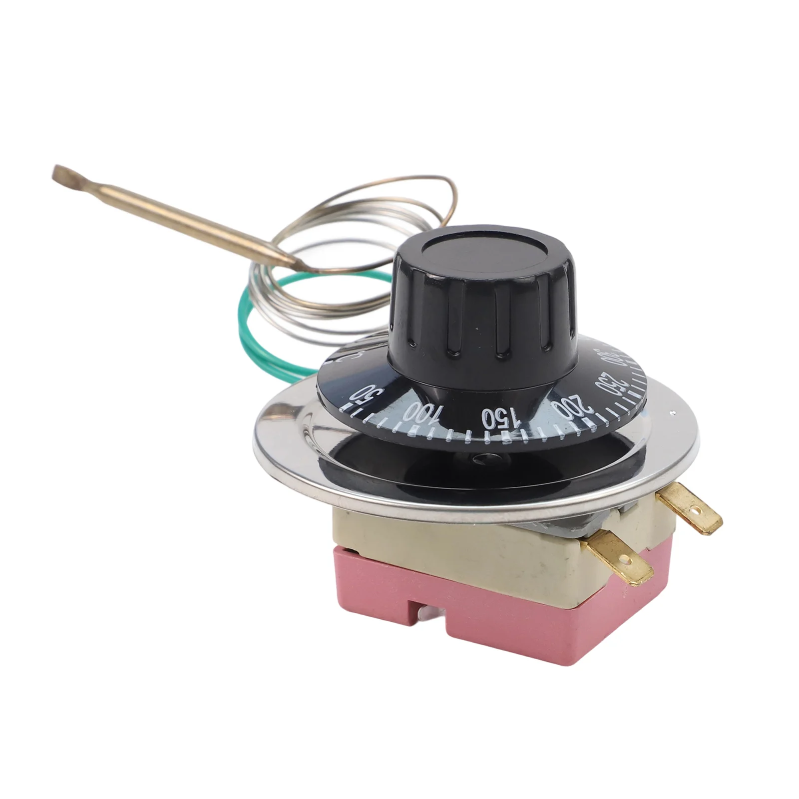 Kitchen Home Appliance Adjustable Temperature Controller 2 Pin Thermostat Practical To Use 5 X 55mm Probe Normally Close Circuit