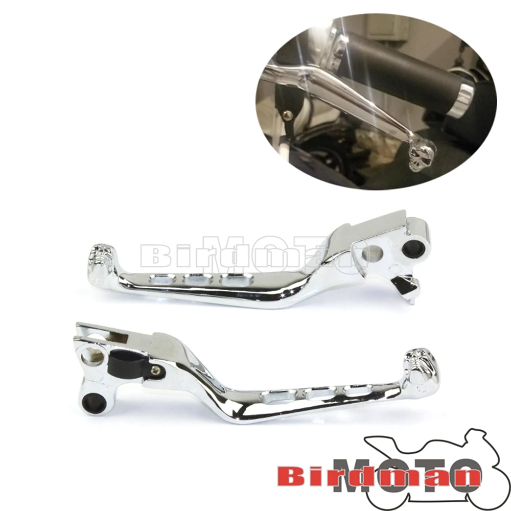 

For Harley Fat Boy Heritage Softail FXDB Street Bob FXDWG Dyna Wide Glide Touring Road King Motorcycle Skull Brake Clutch Levers
