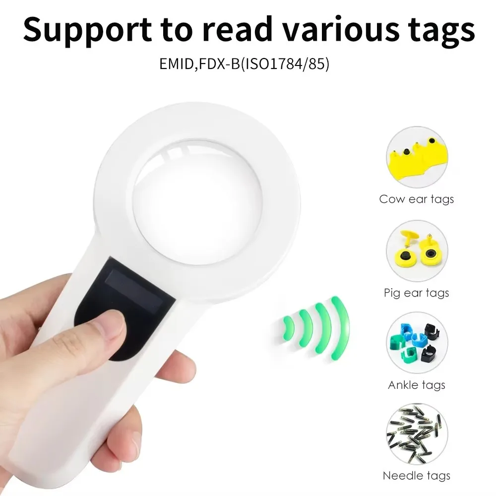 animal-microchip-reader-scanner-for-sheep-cats-dogs-plastic-material-white-1342khz-frequency-0-3m-reading-distance-smart-cards