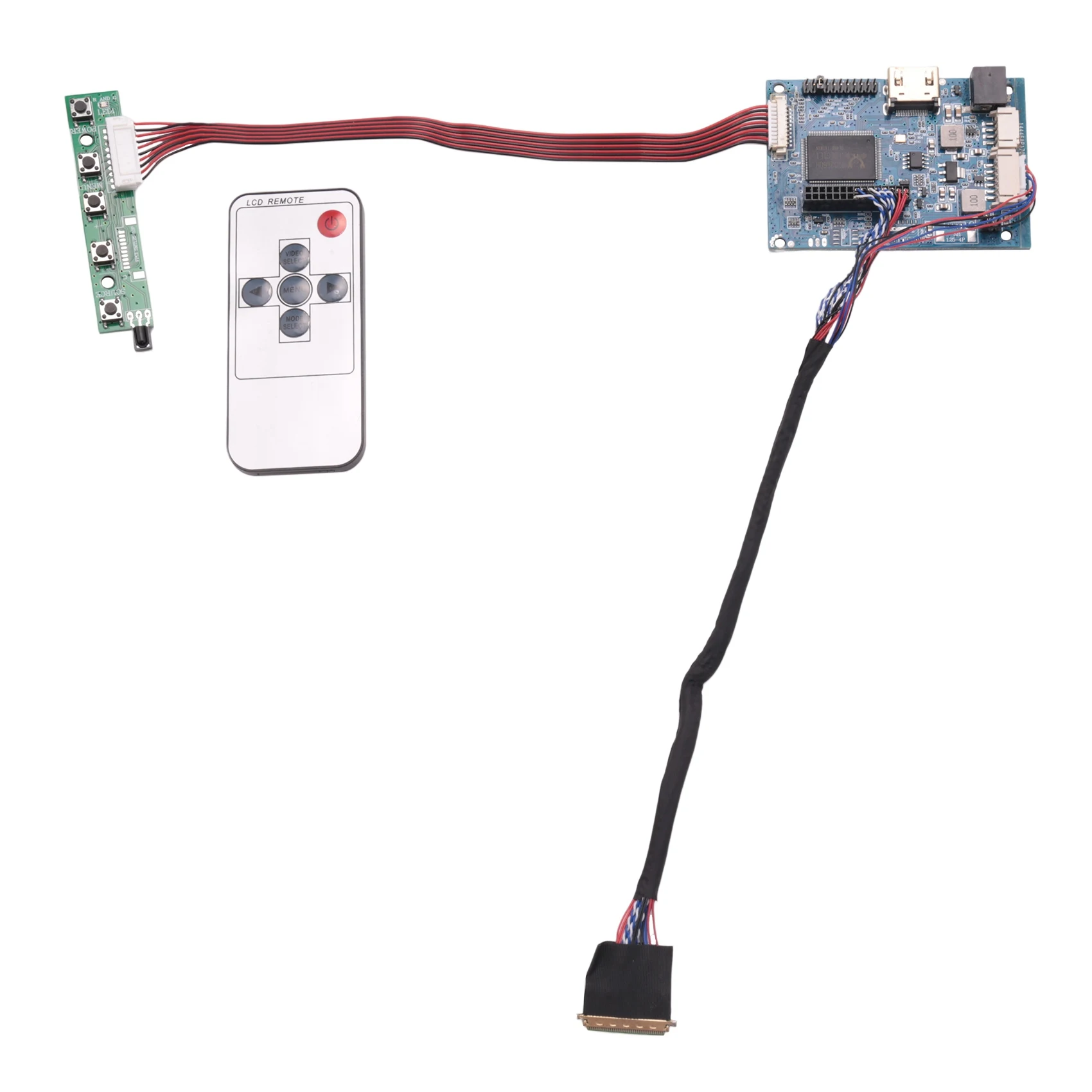 HDMI + AV LCD คอนโทรลเลอร์สําหรับ 15.6 นิ้ว B156XW02 LP156WH2 1366X768 พร้อมรีโมทคอนโทรล 40Pin สัญญาณสายคีย์บอร์ด