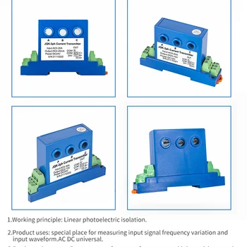 Three-phase split core Hall ZA-3A current sensor AC input 0-10V 4-20mA output Analog signal converter current transmitter