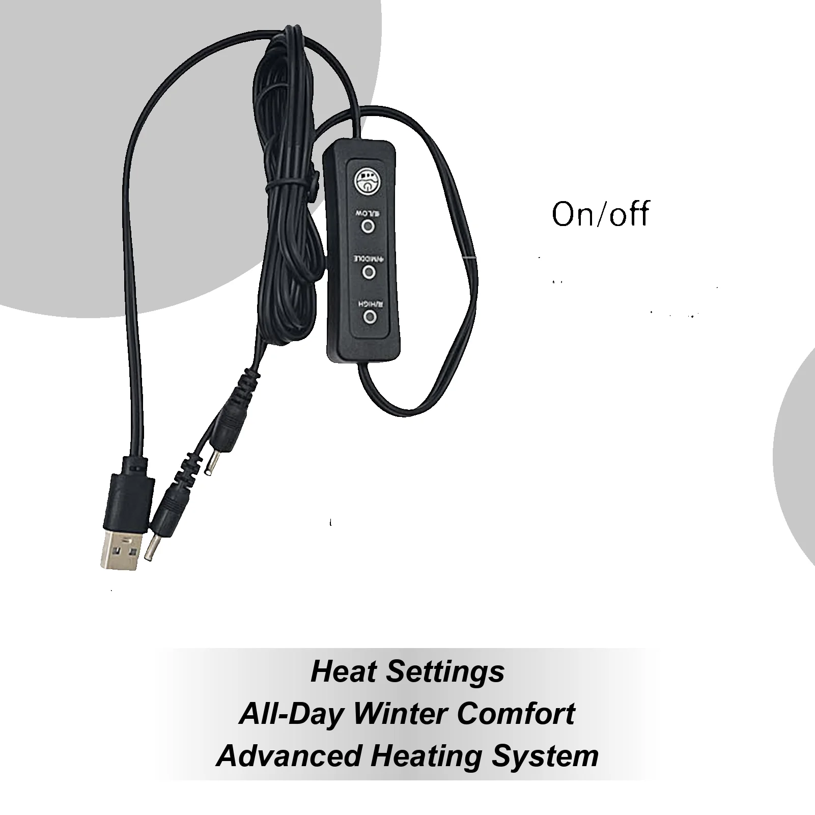 

Heated Motorcycle Gloves USB Plug-in Knitted Heating Mittens Electric Heated Gloves Three Temperature Settings For Men Women