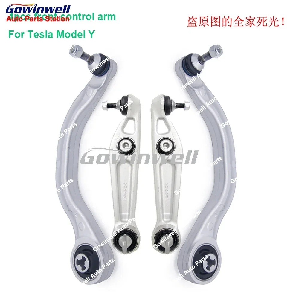 4pcs Front Suspension Lower Control Arm Kits for Tesla Model Y 3 2017-2024 1044354-00-A,1044359-00-A,1188341-00-C 1144341-00-D