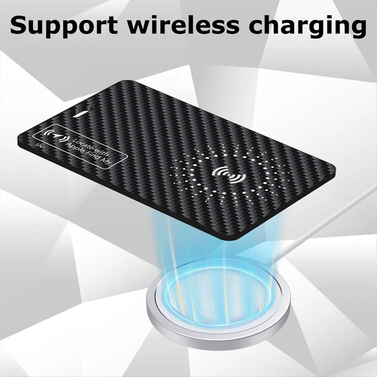 *A99Z Ultra-Thin Wallet Anti-Loss Card Location Tracking GPS Smart Tag for Apple Find My Device Card Wireless Charge IP68