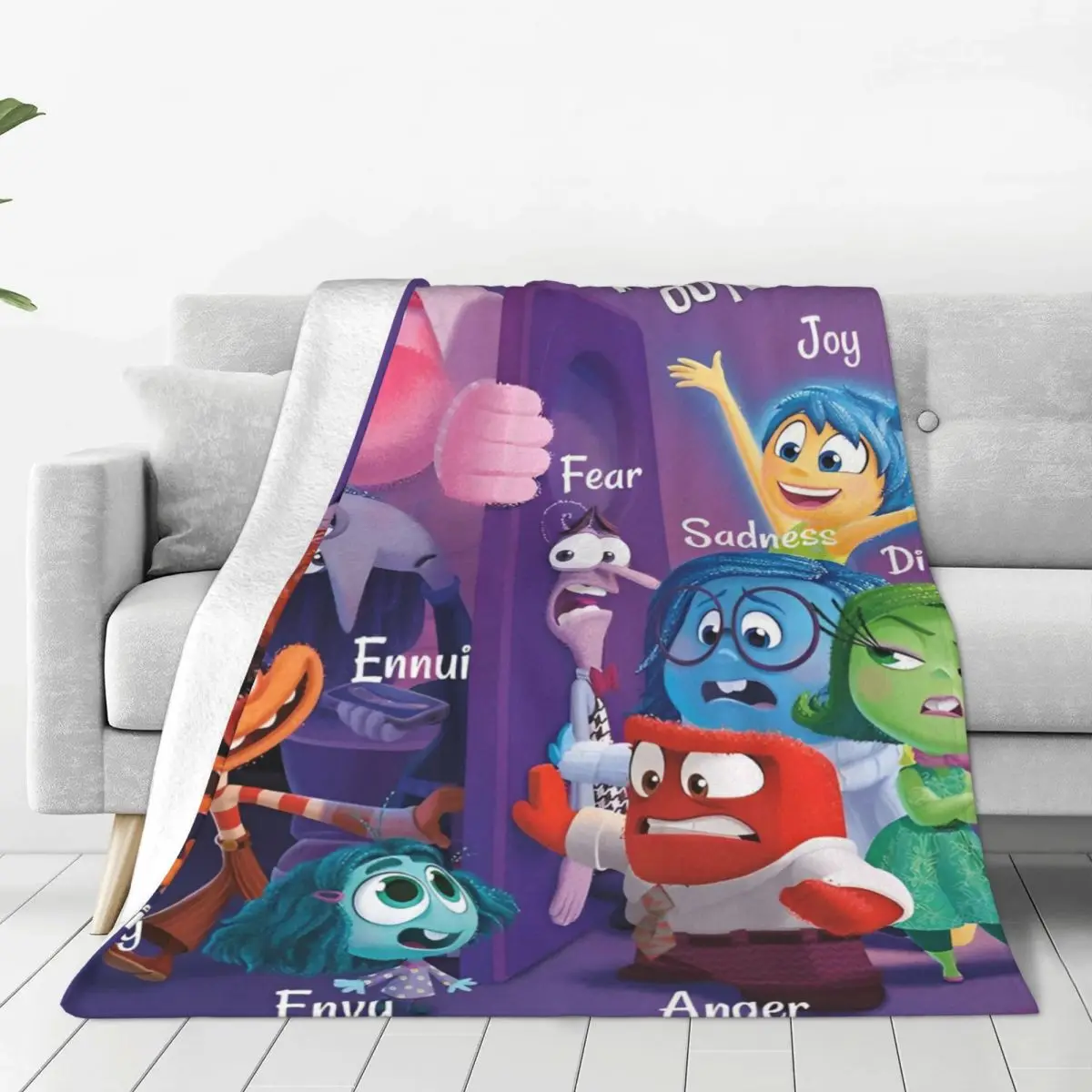 Inside Out Cartoon (3) Blanket Quality Soft Throw Blanket Winter Camping Bedroom Print Bedspread