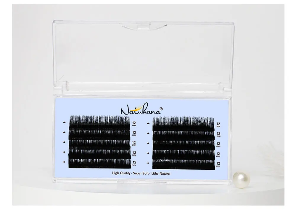 NATUHANA 3D-Wimpern aus lockiger Wolle, lockige Wimpern, flauschige, dicke falsche Wimpern, natürliche, lange, handgefertigte Wimpernverlängerung – Detail 9