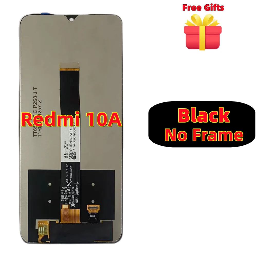 Voor Originele Xiaomi Redmi 10A 9A 9C Lcd Display Touch Screen Digitizer Vergadering Vervangende Onderdelen Met Frame, voor Redmi 10A Lcd