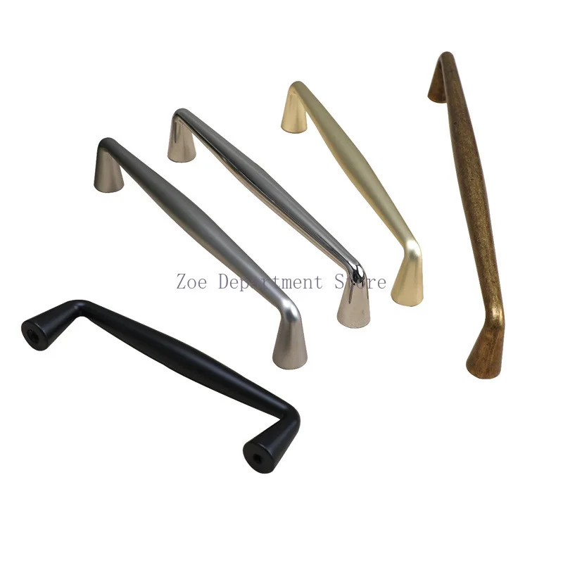 Multi Size Solid Brass Gold Modern Simple Kitchen Cabinet Knobs and Handles Drawer Pulls Bedroom Black Knobs T Bar Cabinet Pull