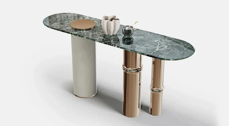 A  Italian modern light luxury stone/original high-end natural marble entrance table