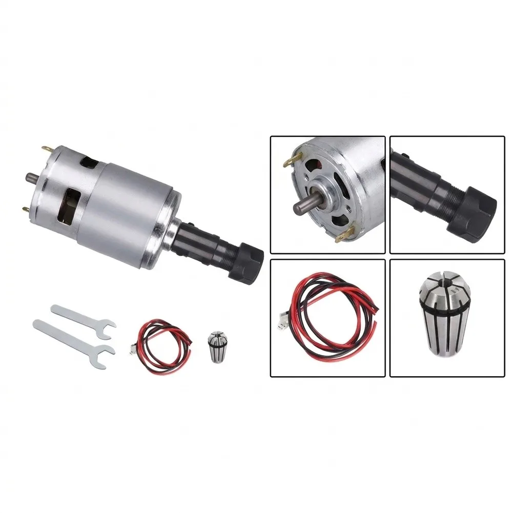 775 Motor for CNC3018 Engraving Machine 12V-24V DC Brushed with 20000 RPM 5mm Shaft and Precise Dimension Matching