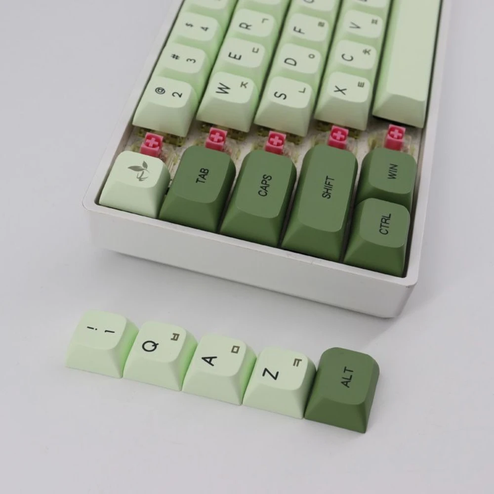 Key Caps Mechanical Keyboard 123 Key XDA Profile PBT for Russian Thai Korean Thermal Sublimation Game Accessories Front Carve